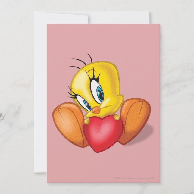 TWEETY™ Heart Inbjudningar (Framsida)