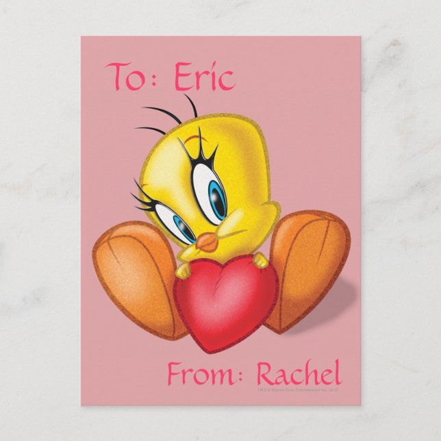 TWEETY™ Heart Vykort (Framsida)