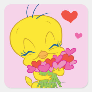 TWEETY™-Hearter Fyrkantigt Klistermärke