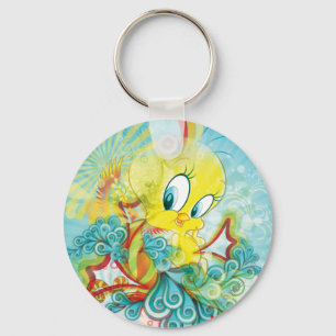 Tweety i blå våg nyckelring