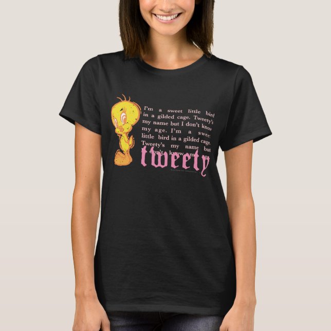 Tweety "I is a Sweet Little Bird" T Shirt (Framsida)