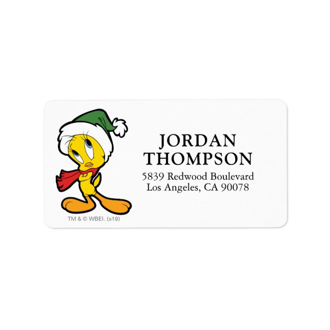 TWEETY™ Jul-tankar Adressetikett (Framsidan)