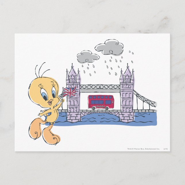 TWEETY™ London Bridge Vykort (Framsida)