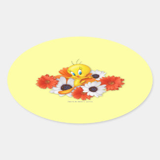 TWEETY™ med Daisy Ovalt Klistermärke