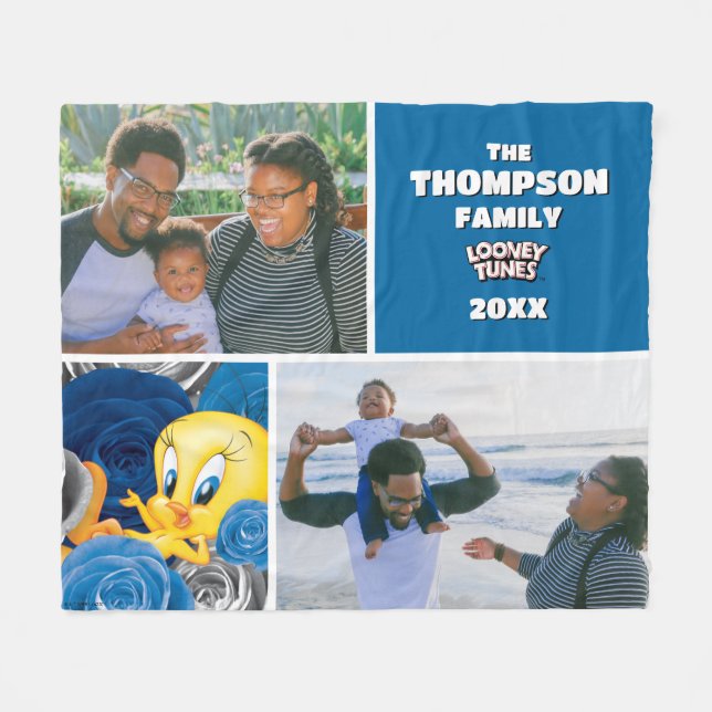 TWEETY™ med fotfoto i Ro-familjen Fleecefilt (Framsidan (Horisontell))