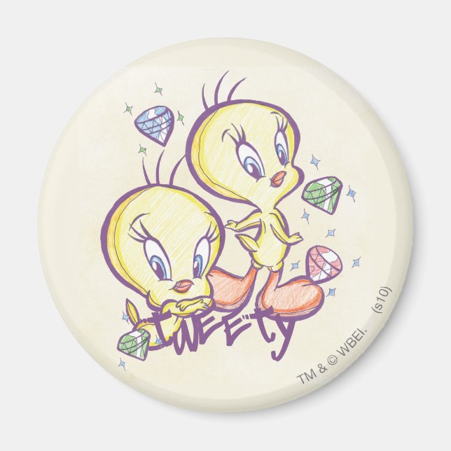 Tweety med Gems Magnet (Framsidan)