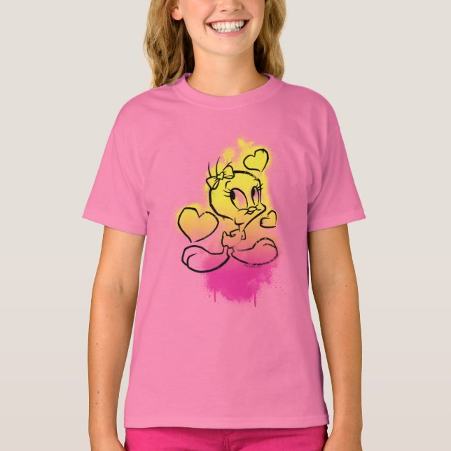 TWEETY™ med hjärtan T Shirt (Framsida)