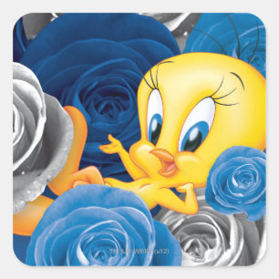 TWEETY™ med Ro Fyrkantigt Klistermärke