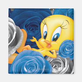 Tweety med rosor magnet