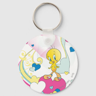 Tweety on Heart Nyckelring