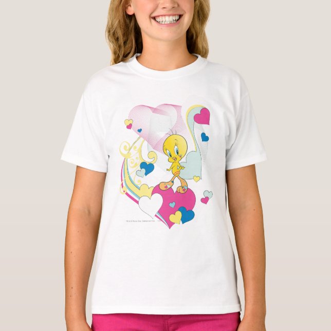 TWEETY™ på hjärtat T-shirt (Framsida)