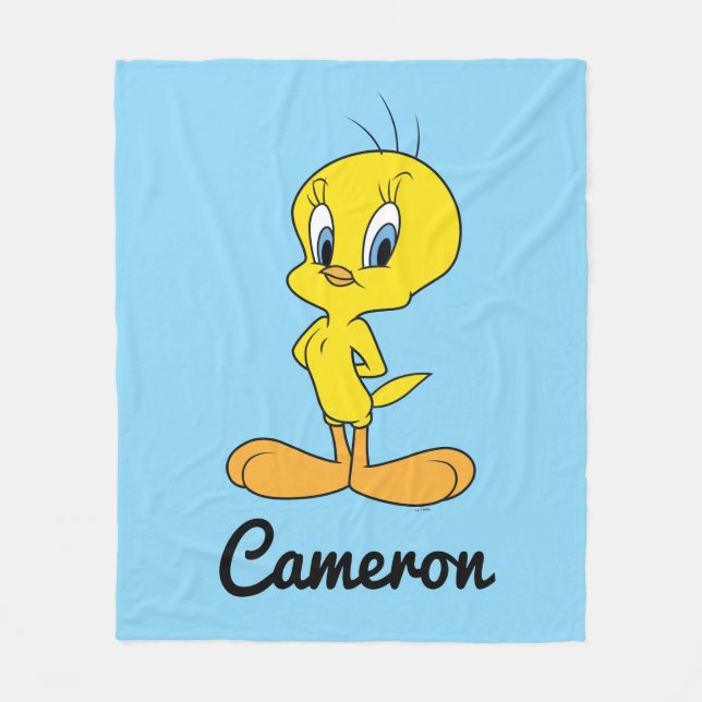 TWEETY™ | Personlig Clever Bird Fleecefilt (Framsidan)