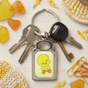 Tweety Rektangulärt Silverfärgad Nyckelring