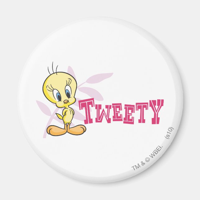 "TWEETY™"-Rosa Magnet (Framsidan)