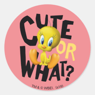TWEETY™- Söt eller vad? Runt Klistermärke