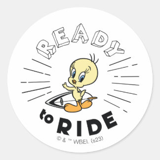 TWEETY™ Surfboard - Redo till riden Runt Klistermärke