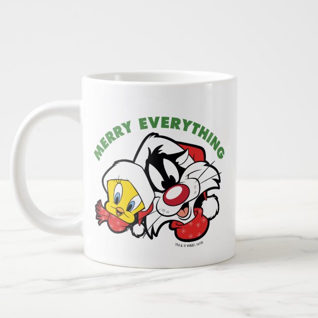 TWEETY™ & SYLVESTER™ "God Jul Allt" Jumbo Mugg (Vänster)