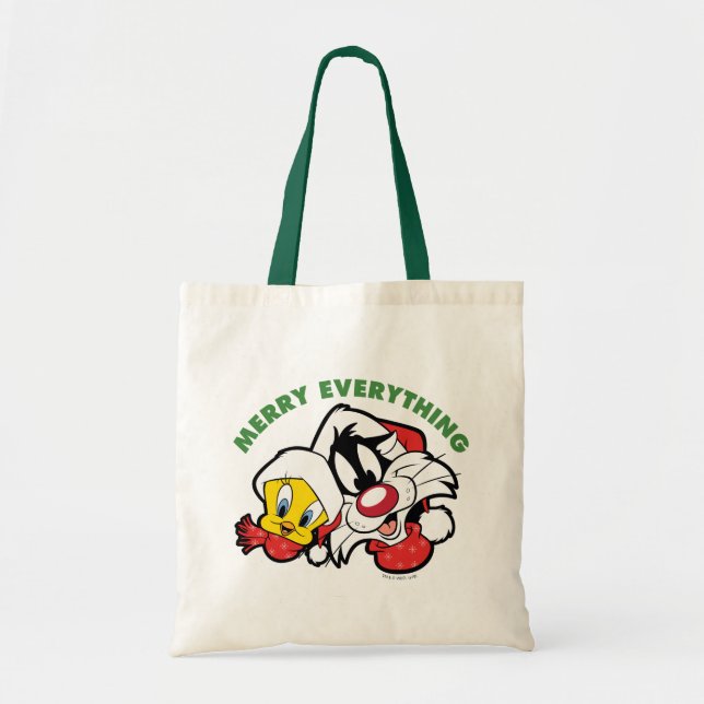 TWEETY™ & SYLVESTER™ "God Jul Allt" Tygkasse (Framsidan)