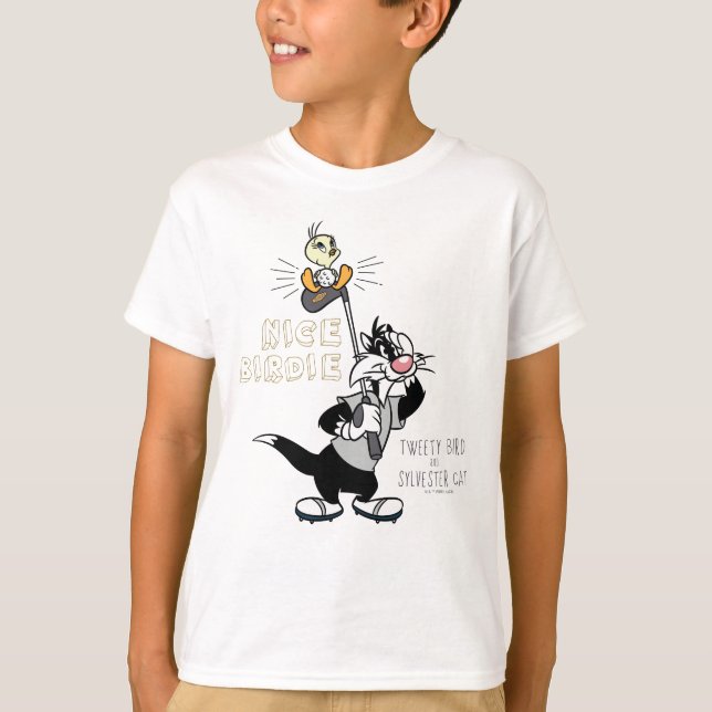 TWEETY™ & SYLVESTER™ Golfing - Nice Birdie T Shirt (Framsida)
