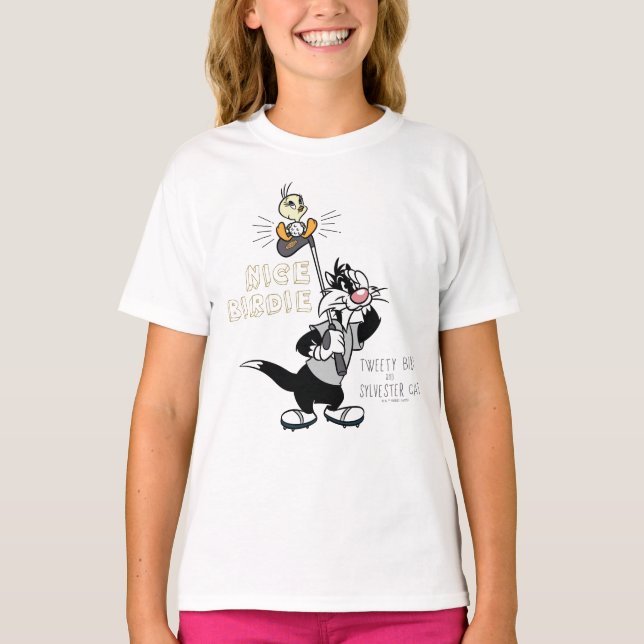 TWEETY™ & SYLVESTER™ Golfing - Nice Birdie T Shirt (Framsida)