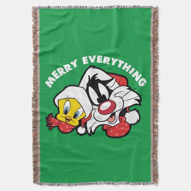 TWEETY™ & SYLVESTER™ "Merry All" Filt (Framsidan Vertikal)