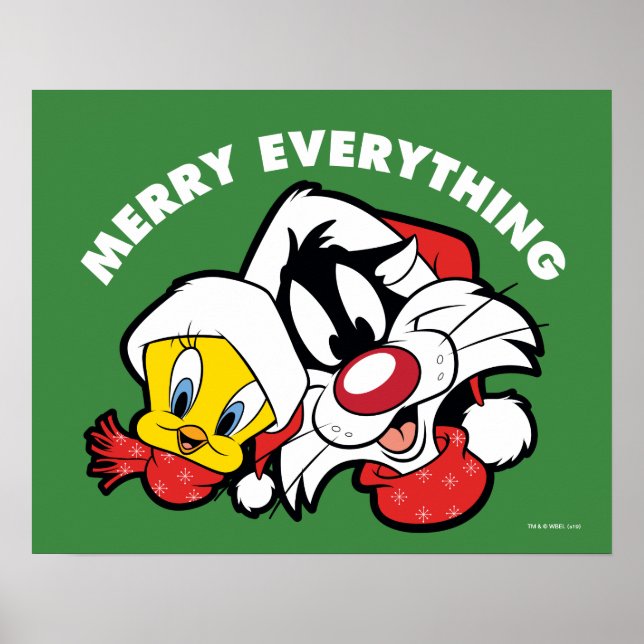 TWEETY™ & SYLVESTER™ "Merry All" Poster (Framsidan)