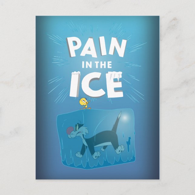 TWEETY™ & SYLVESTER™ "Pain in the Ice" Helg Vykort (Framsida)