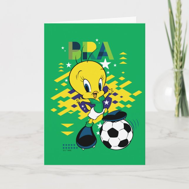 TWEETY™ Team Brasil Fotbollsgrafik Kort (Framsida)