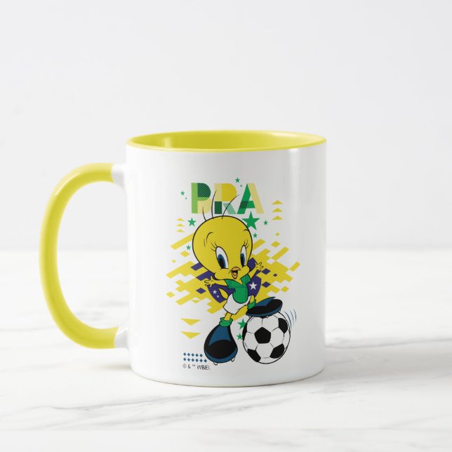 TWEETY™ Team Brasil Fotbollsgrafik Mugg (Vänster)
