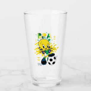 TWEETY™ Team Brasilien fotbollsgrafik Glaskopp
