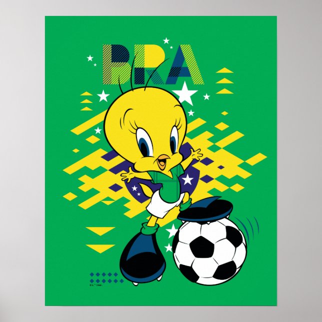 TWEETY™ Team Brazil Soccer Graphic Poster (Framsidan)