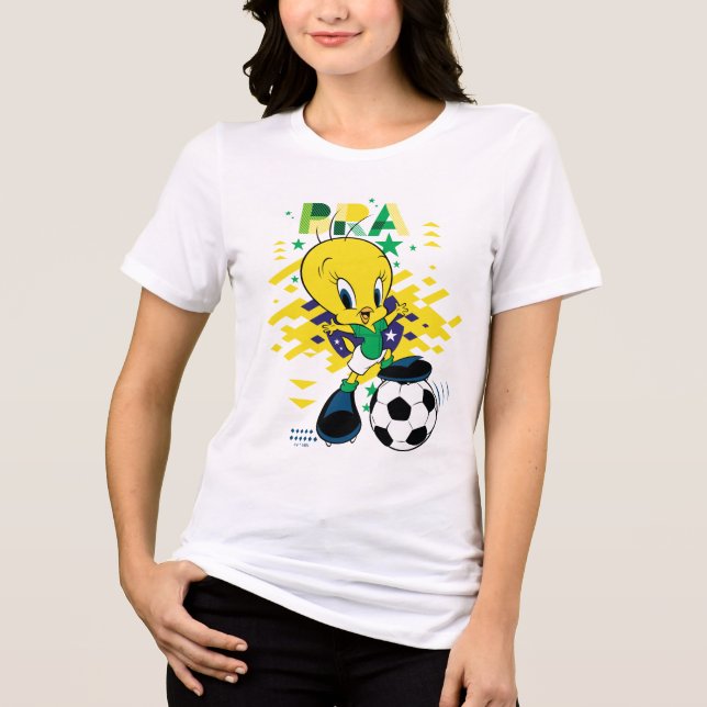 TWEETY™ Team Brazil Soccer Graphic T Shirt (Framsida)