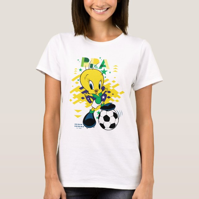 TWEETY™ Team Brazil Soccer Graphic T Shirt (Framsida)
