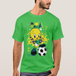 TWEETY™ Team Brazil Soccer Graphic T Shirt<br><div class="desc">Check out TWEETY™ pose with a soccer ball in this fun Team Brazil graphic! Wear on a fun t-shirt,  tote,  or blanket! Shop this design on even more custom Zazzle gifts!</div>