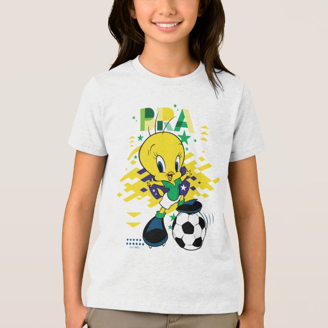 TWEETY™ Team Brazil Soccer Graphic T Shirt (Framsida)