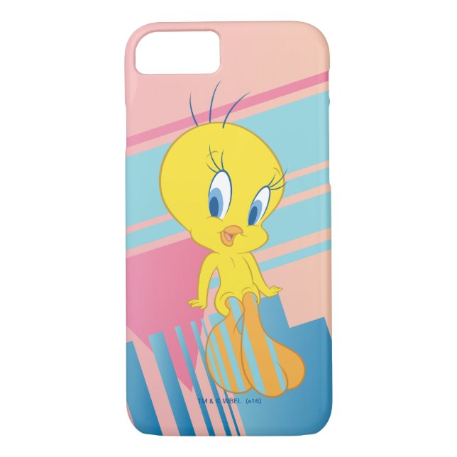 TWEETY™ Triangles PinkBG Case-Mate iPhone Skal (Baksida)