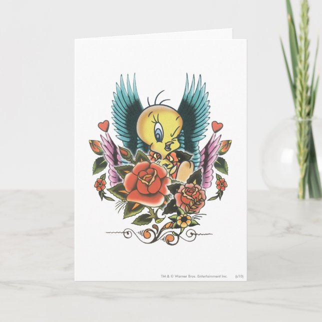 Tweisblått Vinge Kort (Framsida)