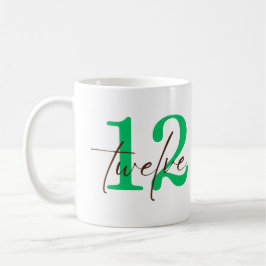 Twelth Year with Personalization Kaffemugg