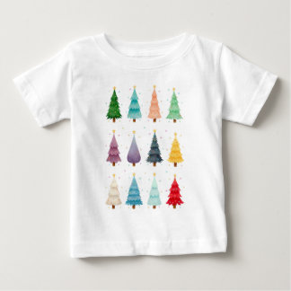 Twelve Christmas Trees: Colorful Holiday Print T Shirt