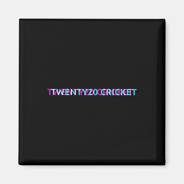 Twenty20 Cricket Sport Team Universitets Tröja Spo Magnet (Framsidan)