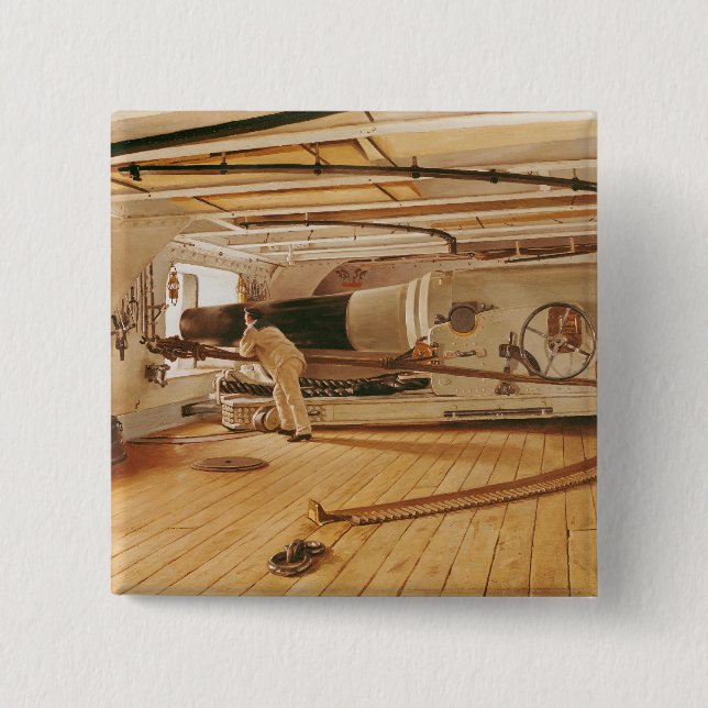 Twenty-Seven dunkar kanonen på en slagskepp Knapp (Framsida)