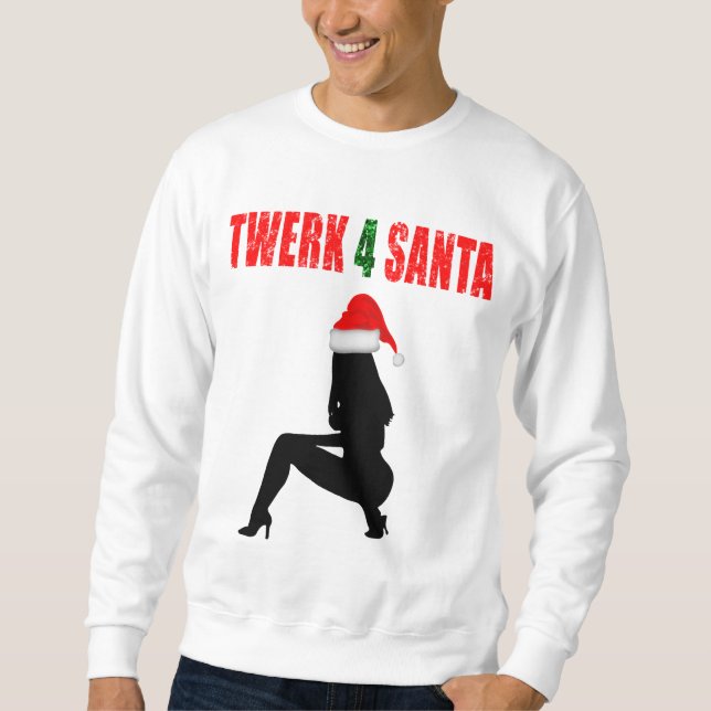 Twerk 4 Santa Lång Ärmad Tröja (Framsida)