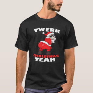 Twerk Jultomten i Ansikte Mask Twerk Jul T Shirt