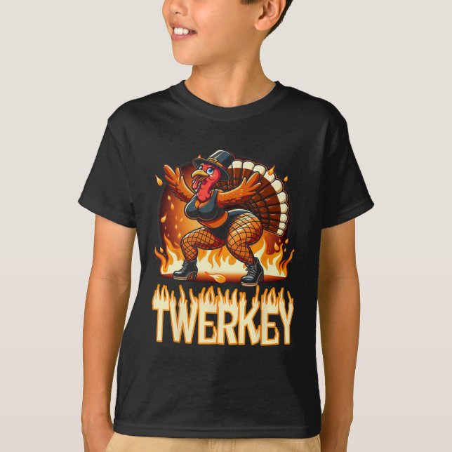 Twerkey Squad Twerking Funny Danning Turkiet Tack T Shirt (Framsida)