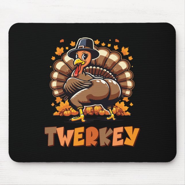Twerkey Turkey Pilgrim Hat Dancing Thanksgiving Au Musmatta (Framsidan)