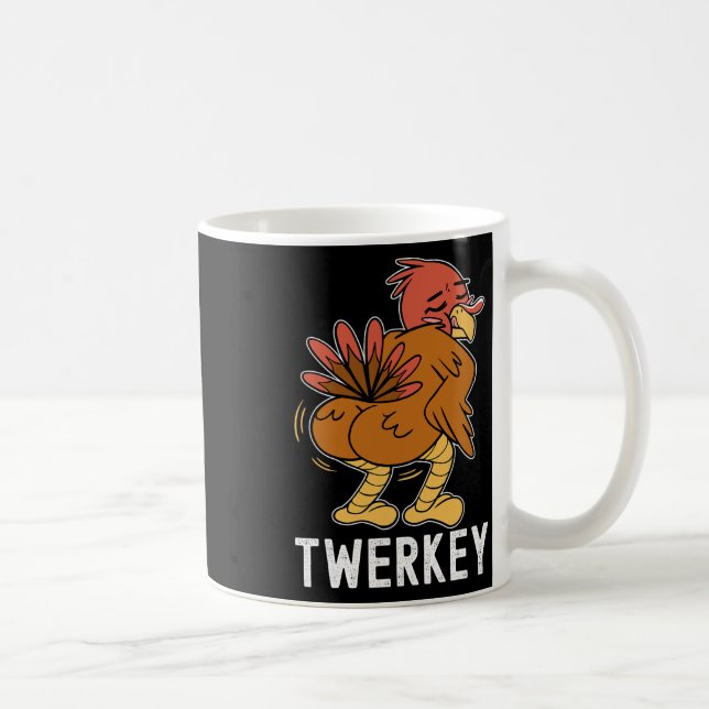 Twerkey Twerkande Turkiet Rolig Dansande Turkiet T Kaffemugg (Höger)