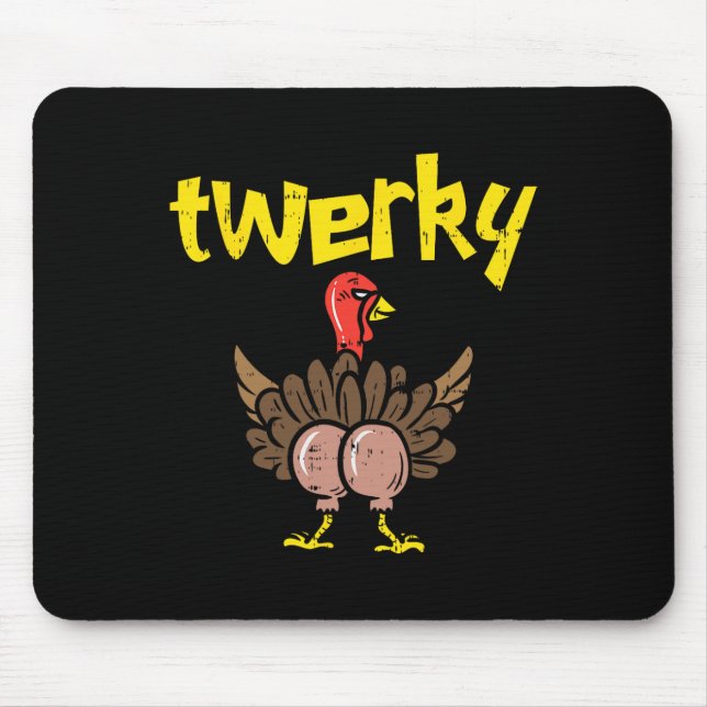Twerky Turkey Butt Roligt Thanksgiving Twerk Dance Musmatta (Framsidan)