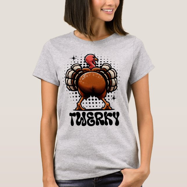 Twerky - Turkiet Twerking Roligt T Shirt (Framsida)