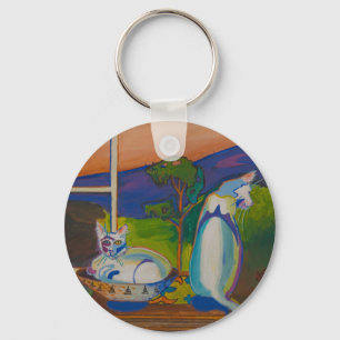 Twevilsen-Pinky&Bleu Keychain Nyckelring