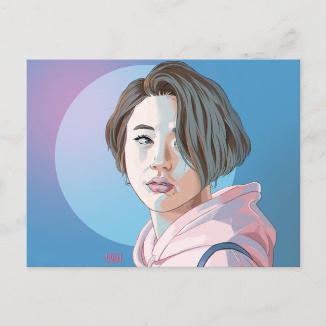TWICE Chaeyoung Postcard Strawberry version Vykort (Framsida)